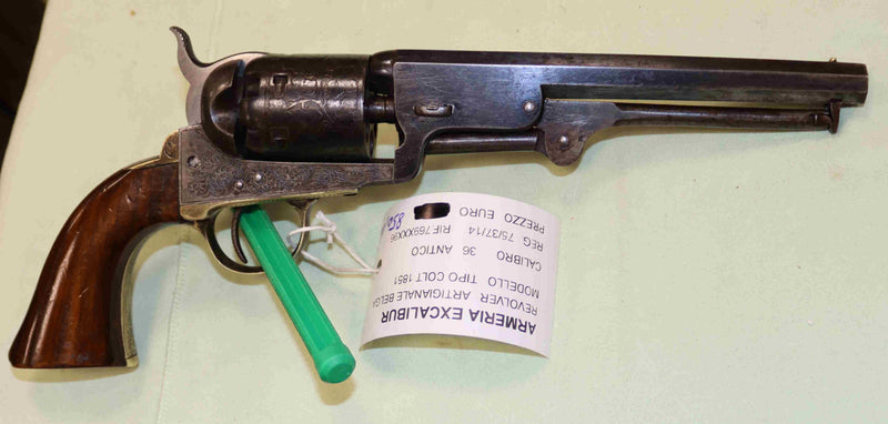 Revolver Avancarica Artigianale Belga Tipo Colt 1851 Calibro 36 Antico