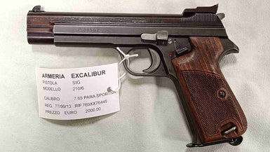 Pistola SIG Hammerli Modello 210-6 Calibro 7.65 Para Sportiva
