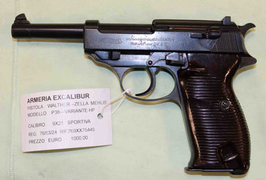 Pistola Walther-Zella Mehlis Modello P38-HP Calibro 9X21 Sportiva
