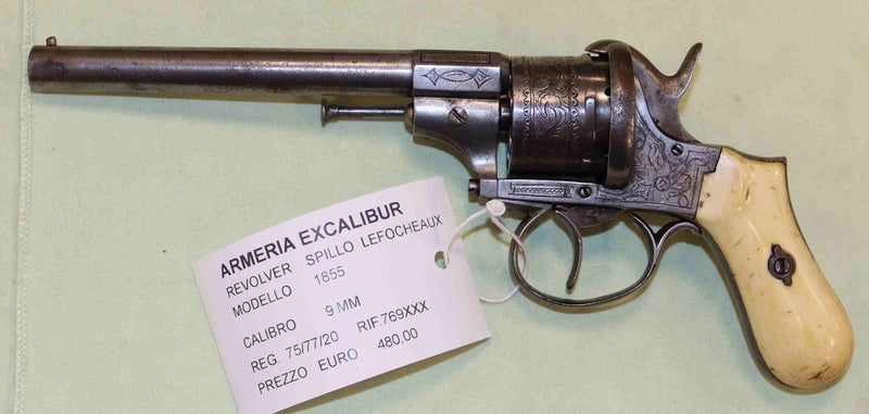Revolver a Spillo LeFocheaux Modello 1885 Calibro 9MM Antico