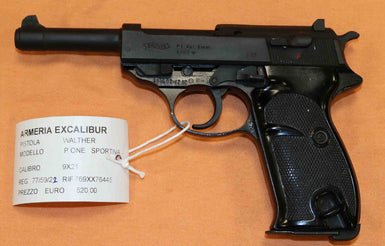 Pistola Walther Modello P1-P38 Calibro 9X21 Sportiva