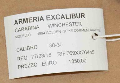 Carabina a Leva Winchester Modello 1894 Golden Spike Commemorative 30/30
