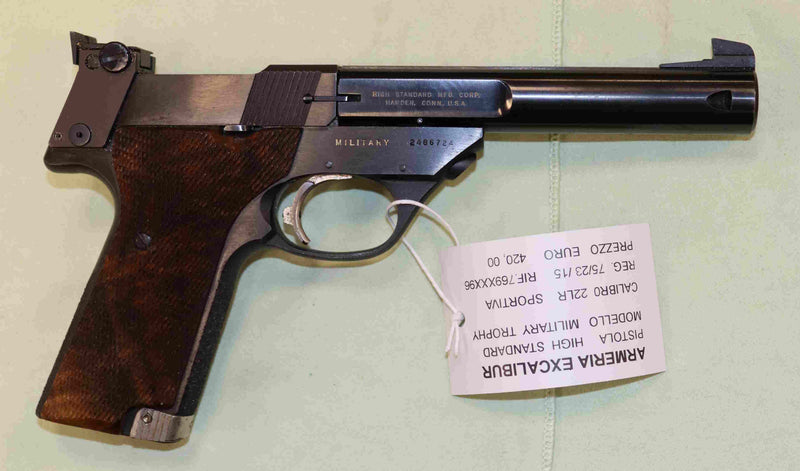 Pistola High Standard Modello Military Trophy Calibro 22 LR Sportiva