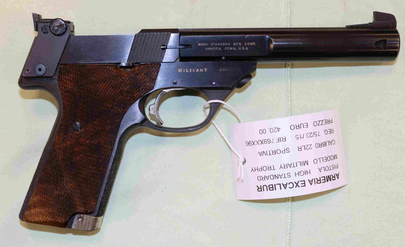Pistola High Standard Modello Military Trophy Calibro 22 LR Sportiva