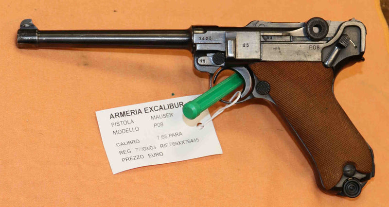 Pistola Mauser Modello Luger P08 "Custom" Calibro 7.65 Para Canna 152 MM