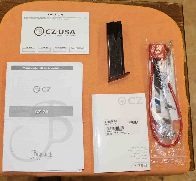Pistola CZ Modello 75B Omega Calibro 9X19