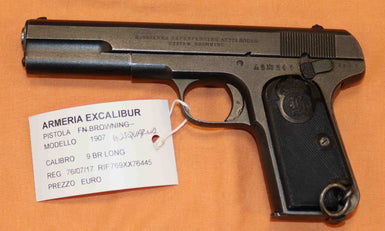 Pistola Husqvarna Modello 1907 Calibro 9BR Long