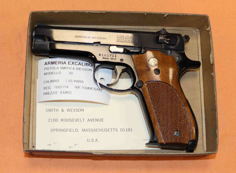 Pistola Smith & Wesson Modello 39 Calibro 7.65 Para