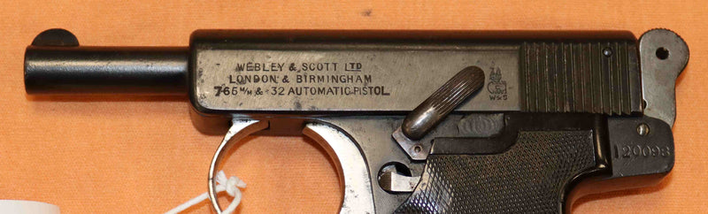Pistola Webley & Scott Modello 1906 Calibro 7.65