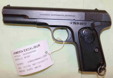 Pistola Husqvarna Modello 1907 Calibro 9 BR Long