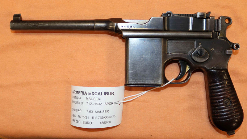 Pistola Mauser Modello 712-1932 Calibro 7.63 Mauser Sportiva
