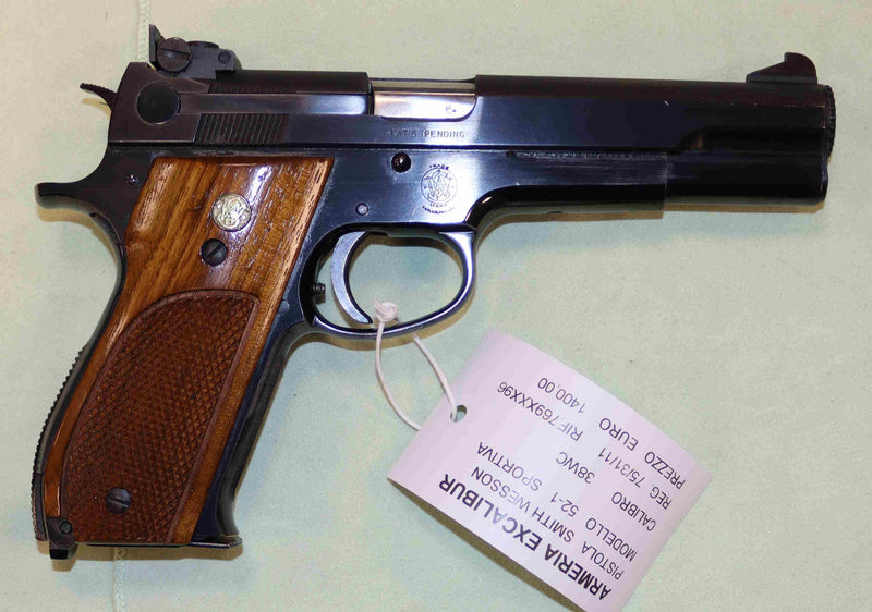 Pistola Smith & Wesson Modello 52-1 Calibro 38WC Sportiva