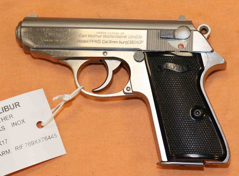 Pistola Walther Modello PPK-S Inox Calibro 9 Corto