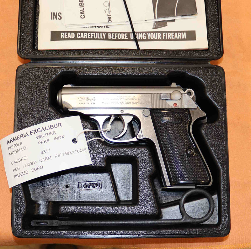 Pistola Walther Modello PPK-S Inox Calibro 9 Corto