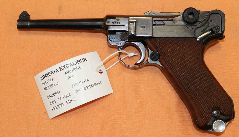 Pistola Mauser Modello P08 Luger Calibro 7.65 Para