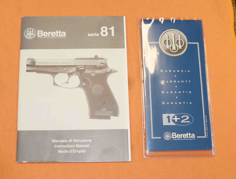 Pistola Beretta Modello 84F Calibro 9 Corto