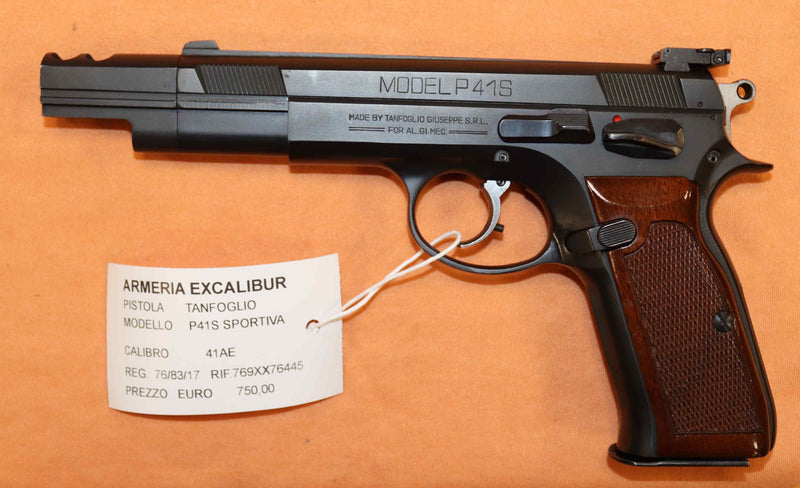 Pistola Tanfoglio Modello P41S Calibro 41 A.E. con Seconda Canna 9X21