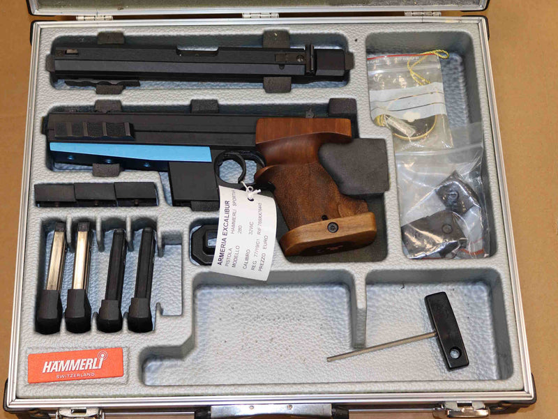 Pistola Hammerli Modello 280 Calibro 32WC con Conversione Calibro 22 LR