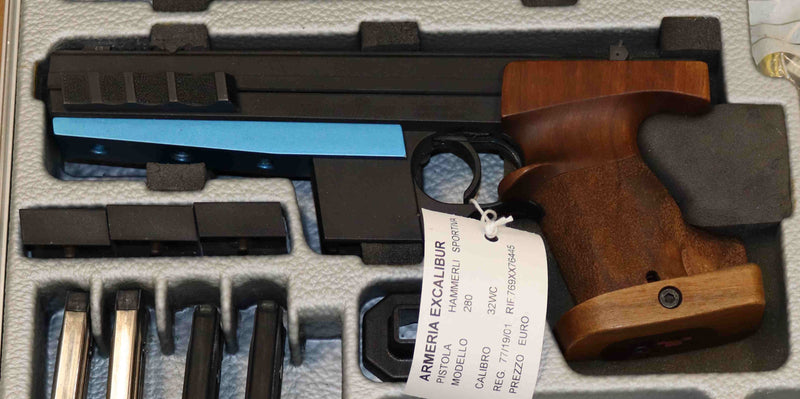 Pistola Hammerli Modello 280 Calibro 32WC con Conversione Calibro 22 LR