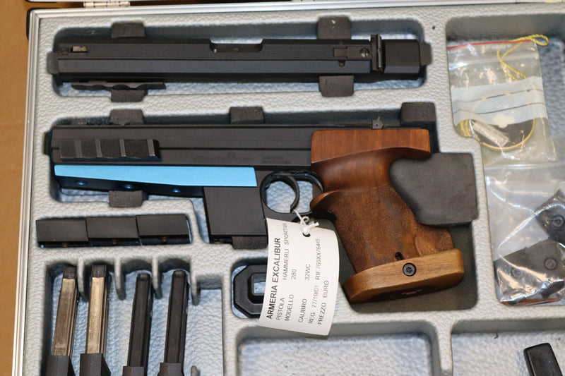 Pistola Hammerli Modello 280 Calibro 32WC con Conversione Calibro 22 LR