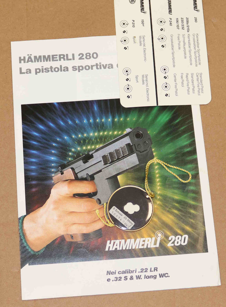 Pistola Hammerli Modello 280 Calibro 32WC con Conversione Calibro 22 LR