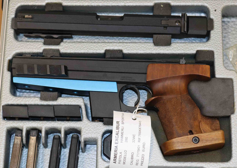 Pistola Hammerli Modello 280 Calibro 32WC con Conversione Calibro 22 LR