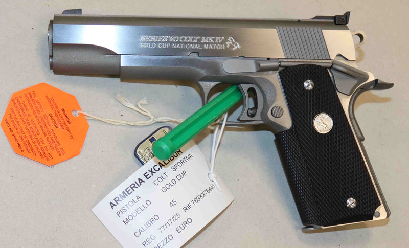 Pistola Colt Modello Gold Cup Inox Calibro 45HP Sportiva