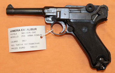 Pistola Mauser Luger Modello S/42 Calibro 9X21 Sportiva