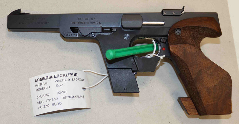 Pistola Walther Modello GSP Calibro 32WC Sportiva