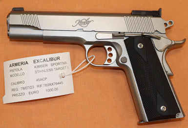 Pistola Kimber Modello Stainless Target II Calibro 45 ACP Sportiva