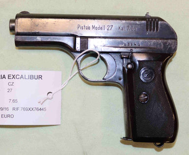 Pistola CZ Modello 27 Calibro 7.65
